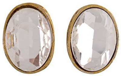 

GOELX Gold Crystal Kundans loose Medium Oval Shaped for jewellery making Pack of 2