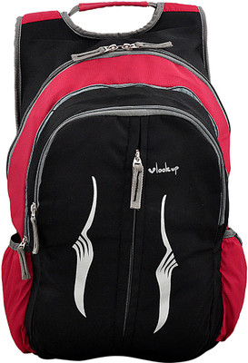 

Yelloe Vlook up Series spacious, body hugging black red black laptop backpack with multi compartments 31 L Laptop Backpack(Black, Red)