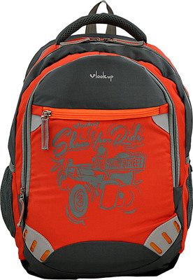 

Yelloe Vlook up Series orange grey laptop backpack with prints. 31 L Laptop Backpack(Orange)