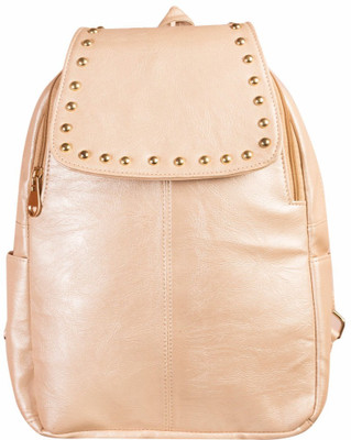 

Levise London Light Peach Color Backpack Waterproof Backpack(Gold, 12 inch)