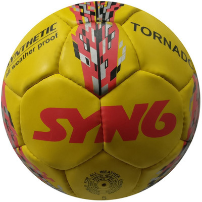 

SYN6 Football Tornado- Size5 , Soccer Ball Hi Tech Speed Tech Super Bladder and Water Resistant , FIFA Specific Qualtiy Football Size  Football - Size: (Pack of 1, Multicolor, Yellow