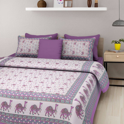 

Saba Dream Collection 200 TC Cotton Double King Printed Bedsheet(Pack of 1, Multicolor)