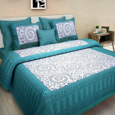 

Saba Dream Collection 200 TC Cotton Double King Printed Bedsheet(Pack of 1, Multicolor)