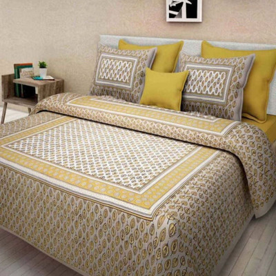 

Saba Dream Collection 200 TC Cotton Double King Printed Bedsheet(Pack of 1, Multicolor)