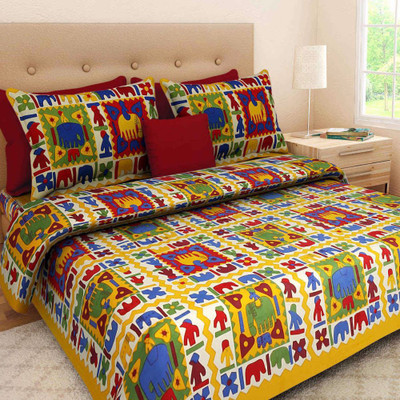 

Saba Dream Collection 200 TC Cotton Double King Printed Bedsheet(Pack of 1, Multicolor)