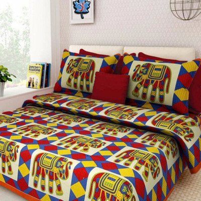 

Saba Dream Collection 200 TC Cotton Double King Printed Bedsheet(Pack of 1, Multicolor)