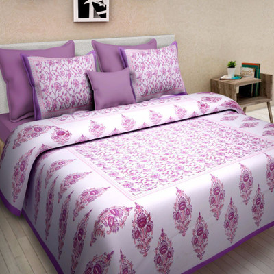 

Saba Dream Collection 200 TC Cotton Double King Printed Bedsheet(Pack of 1, Multicolor)