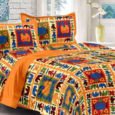 

Saba Dream Collection 200 TC Cotton Double King Printed Bedsheet(Pack of 1, Multicolor)