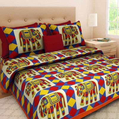 

Saba Dream Collection 200 TC Cotton Double King Printed Bedsheet(Pack of 1, Multicolor)