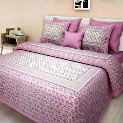 

Saba Dream Collection 200 TC Cotton Double King Printed Bedsheet(Pack of 1, Multicolor)
