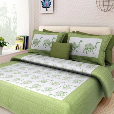 

Saba Dream Collection 200 TC Cotton Double King Printed Bedsheet(Pack of 1, Multicolor)
