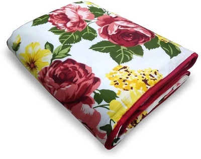 PRINCE CREATION Floral Single Dohar for  Mild Winter(Cotton, Multicolor)