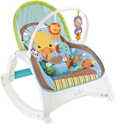 

Fiddle Diddle Baby Bouncer Cum Rocker with Reclining Function, Calming Vibration, Playing Toys -56 Electric Bouncer(Multicolor)