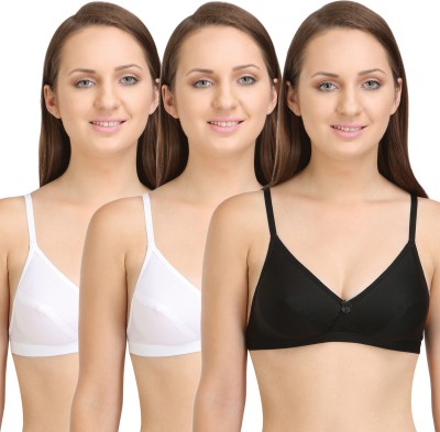 BodyCare Perfect Coverage Bra Women Full Coverage Non Padded Bra(White, Black)