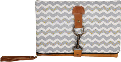 

Ethnic Rajasthan Party Grey Clutch