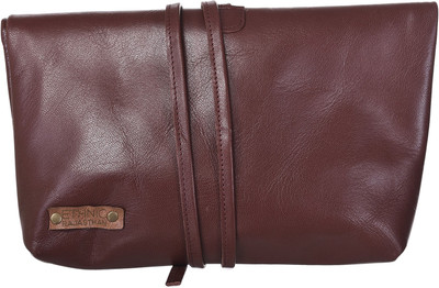 

Ethnic Rajasthan Party Brown Clutch