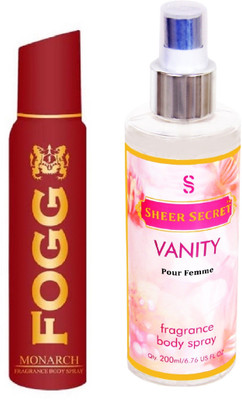 

Fogg MONARCH 150 ML with VANITY WOMEN BODY MIST 200 ML(Set of 2)