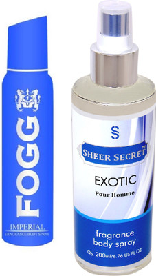 

Fogg IMPERIAL 150 ML with EXOTIC MEN BODY MIST 200 ML(Set of 2)