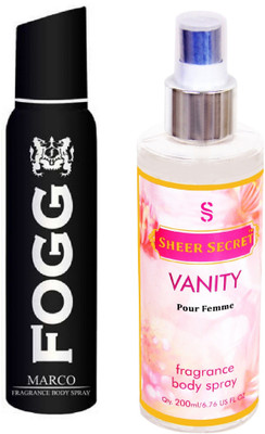 

Fogg MARCO 150 ML with VANITY WOMEN BODY MIST 200 ML(Set of 2)