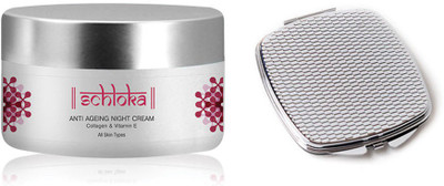 

Modicare SCHLOKA ANTI AGEING NIGHT CREAM WITH COLLAGEN & VITAMIN E, WITH COMPACT MIRROR(Set of 2)
