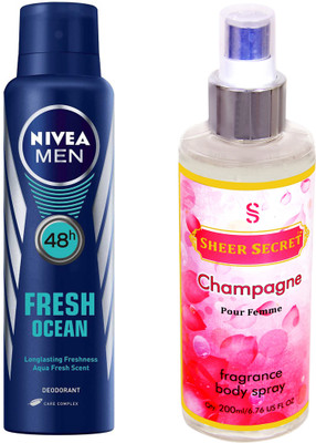 

Nivea FRESH OCEAN with CHAMPAGNE WOMEN(Set of 2)