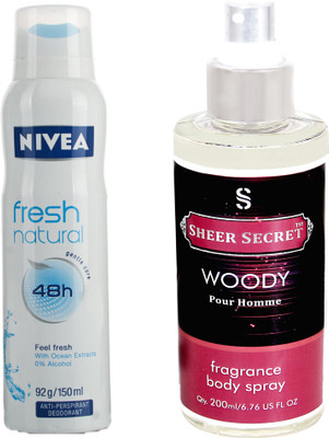 

Nivea FRESH NATURAL with WOODY MEN(Set of 2)
