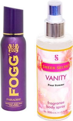 

Fogg PARADISE 150 ML with VANITY WOMEN BODY MIST 200 ML(Set of 2)
