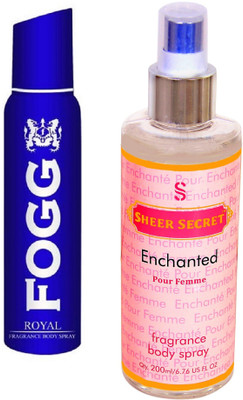 

Fogg ROYAL 150 ML with ENCHANTED WOMEN BODY MIST 200 ML(Set of 2)