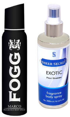 

Fogg MARCO 150 ML with EXOTIC MEN BODY MIST 200 ML(Set of 2)