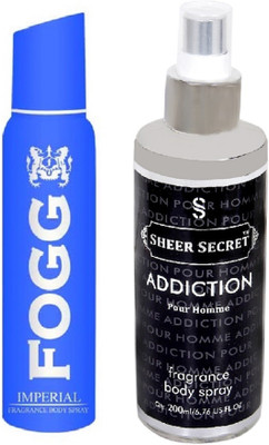 

Fogg IMPERIAL 150 ML with ADDICTION MEN BODY MIST 200 ML(Set of 2)