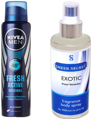 

Nivea ACTIVE ORIGINAL with EXOTIC MEN(Set of 2)
