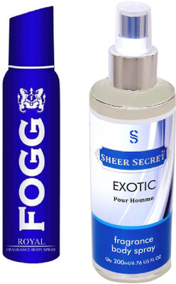 

Fogg ROYAL 150 ML with EXOTIC MEN BODY MIST 200 ML(Set of 2)