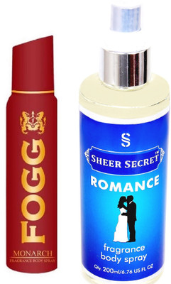 

Fogg MONARCH 150 ML with ROMANCE BODY MIST 200 ML(Set of 2)