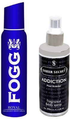 

Fogg ROYAL 150 ML with ADDICTION MEN BODY MIST 200 ML(Set of 2)