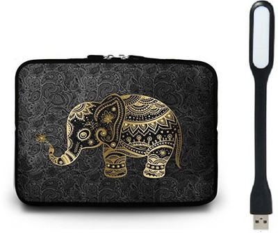 

LUKE Elephant Theme Soft Water-proof Neoprene Carrying Case Sleeve Bag For Macbook Air 13 Inch(Models: A1369 and A1466) with usb cable Combo Set