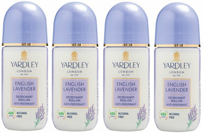 

Yardley London 4 English Lavender Deodorant Roll-on - For Men & Women(Pack of 4) Deodorant Roll-on - For Men & Women(200 ml, Pack of 4)