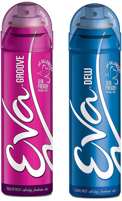 

EVA Groove and Dew Deodorant Spray Combo Pack of 2 (125ML each) Deodorant Spray - For Women(250 ml, Pack of 2)