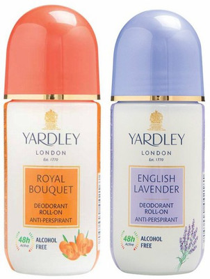 

Yardley London 1 Royal Bouquet and 1 English Lavender Deodorant Roll-on - For Men & Women(Pack of 2) Deodorant Roll-on - For Men & Women(100 ml, Pack of 2)