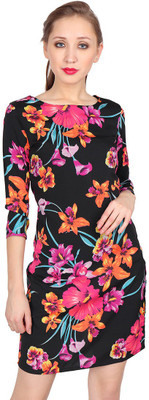 Bazoom Women Sheath Black Dress Bazoom Women Sheath Black Dress