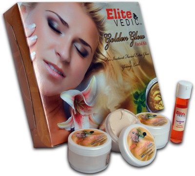 

ELITE VEDIC Ayurvedic Golden Glow Facial Kit 370 g