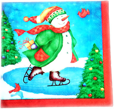 

Ezee Skating Snowman Printed Tissues 3 Ply(Pack of 100)
