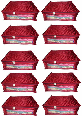 

Afrose High Quality Multipurpose transparent Plain Saree Cover 10PC Capacity 10-15 Units Saree/Blouse Each(Maroon)