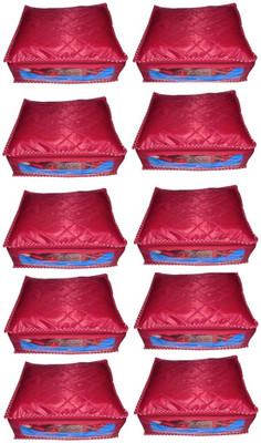 

Afrose High Quality Multipurpose Parachute Plain Saree Cover 10PC Capacity 10-15 Units Saree/Blouse Each(Maroon)