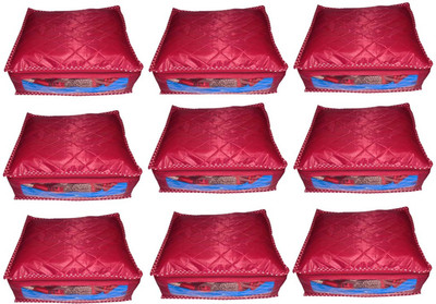 

Afrose High Quality Multipurpose Parachute Plain Saree Cover 9PC Capacity 10-15 Units Saree/Blouse Each(Maroon)
