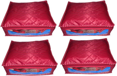 

Afrose High Quality Multipurpose Parachute Plain Saree Cover 4PC Capacity 10-15 Units Saree/Blouse Each(Maroon)