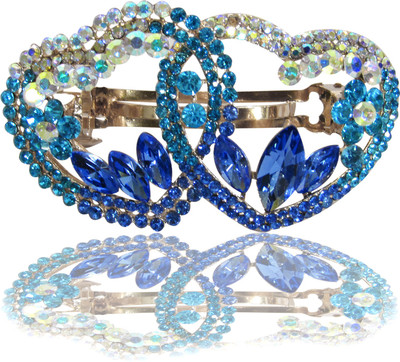 

Dolls N Queens Twin Hearts Hair Clip(Blue)