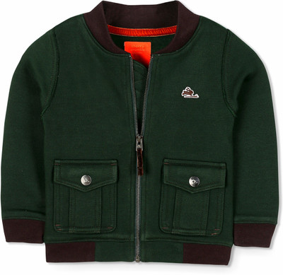 

Cherry Crumble California Full Sleeve Solid Baby Boys & Baby Girls Jacket, Green