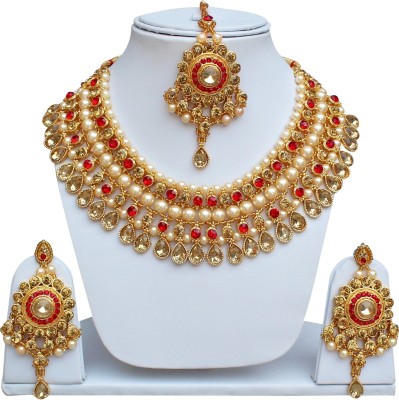 Lucky Jewellery Alloy Gold-plated Gold Jewellery Set(Pack of 1)