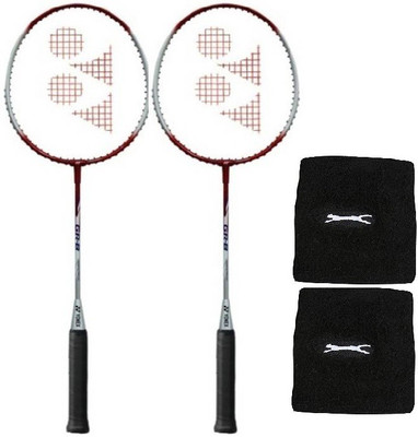 

Yonex Combo of Four, Two 'GR Beta' Badminton Racquet (With Cover) and Two Wrist Band (Color On Availability) Badminton Kit