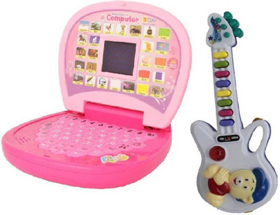 

Shop & Shoppee Kids Learning Educational laptop with Musical Guitar(Multicolor)